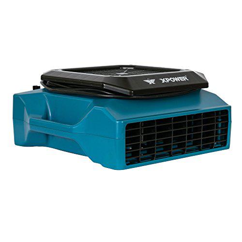 xpower xl-730a 1/3 hp, 1150 cfm, 5 speed sealed motor low profile fan, air mover, carpet dryer with build-in gfci power outle