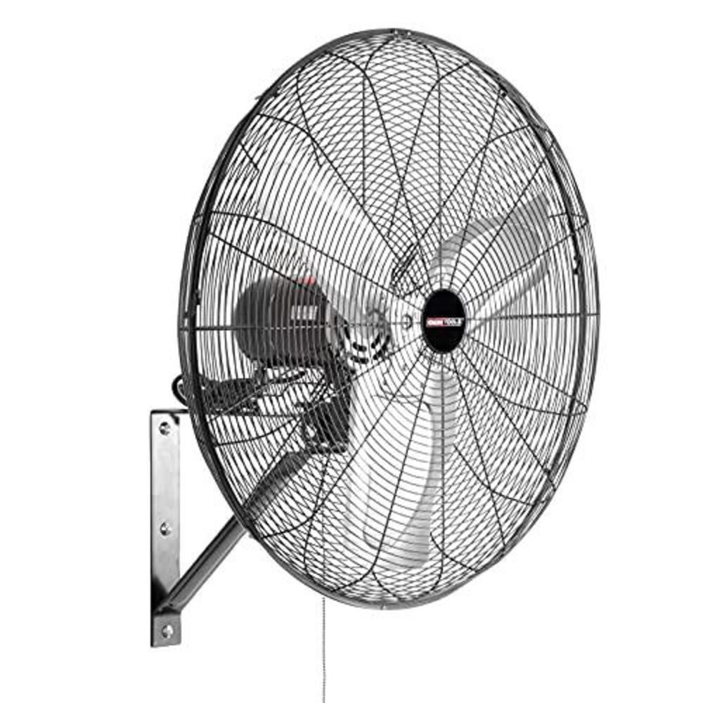 oemtools oem24883 24 inch oscillating wall fan, 6500 cfm max. industrial wall fan, 90 degree oscillating clip fan, 6 ft. ul l