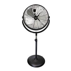comfort zone czhvp20s 20-inch 3-speed slim-profile high-velocity industrial pedestal fan with aluminum blades and adjustable 