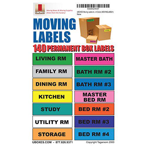 uboxes moving labels identify box contents with 140 labels