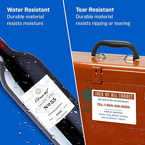 Avery avery durable id labels, permanent adhesive, 1-1/4
