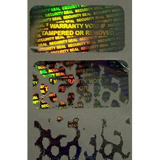 Dealimax RNAB00LP4CB9S 1000 security seal hologram silver tamper evident warranty labels stickers 15mm x 30mm- dealimax brand