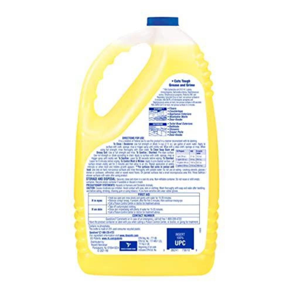 lysol multi-surface cleaner, sanitizing and disinfecting pour, to clean and deodorize, sparkling lemon & sunflower essence, 1