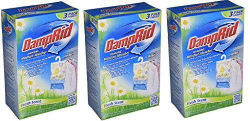 damprid hanging moisture absorber, fresh scent, 14 oz bags pntqsj, 3pack (3 pack, fresh scent)
