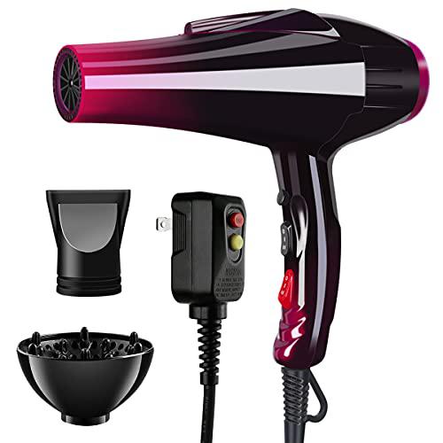 SOMOYA professional hair dryer with blue light far infrared negative ionic 3500w blow dryer fast drying heat hairdryer powerful home