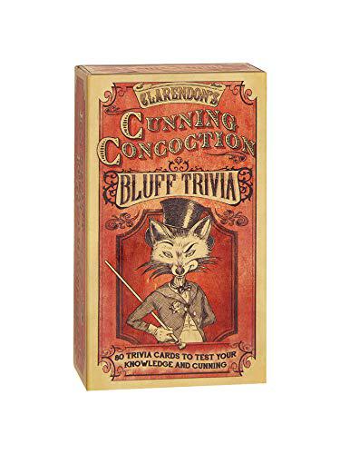 front porch classics claredon's cunning concoction vintage bluffing trivia card game for 2 or more players, ages 10 and up (5