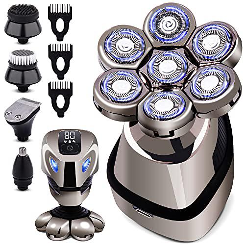 aidallswellup 7d 5-in-1 electric head shaver for bald men - modern design head shavers - electric men's grooming kit - anti-p