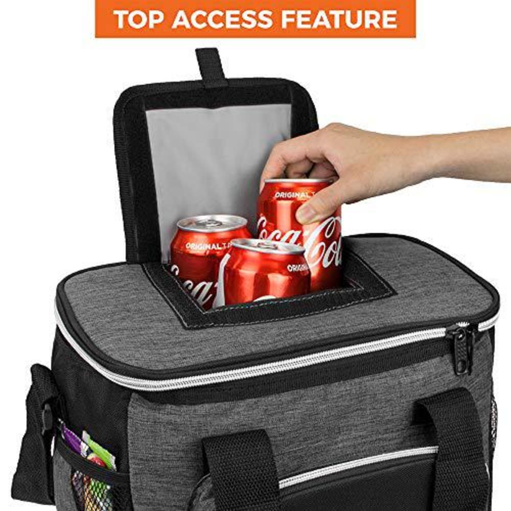 opux insulated collapsible soft cooler 9 quart | lunch bag for men, small travel cooler for camping, family, bbq, picnic, bea