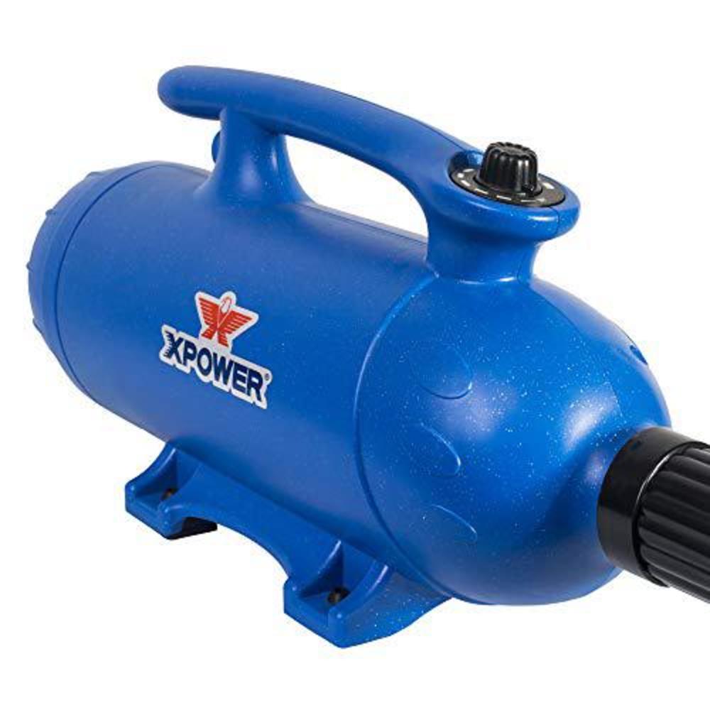 xpower b-27 super tub pro 6 hp, double motor dog force dryer- adjustable variable speed- used for bathers, self-wash stations