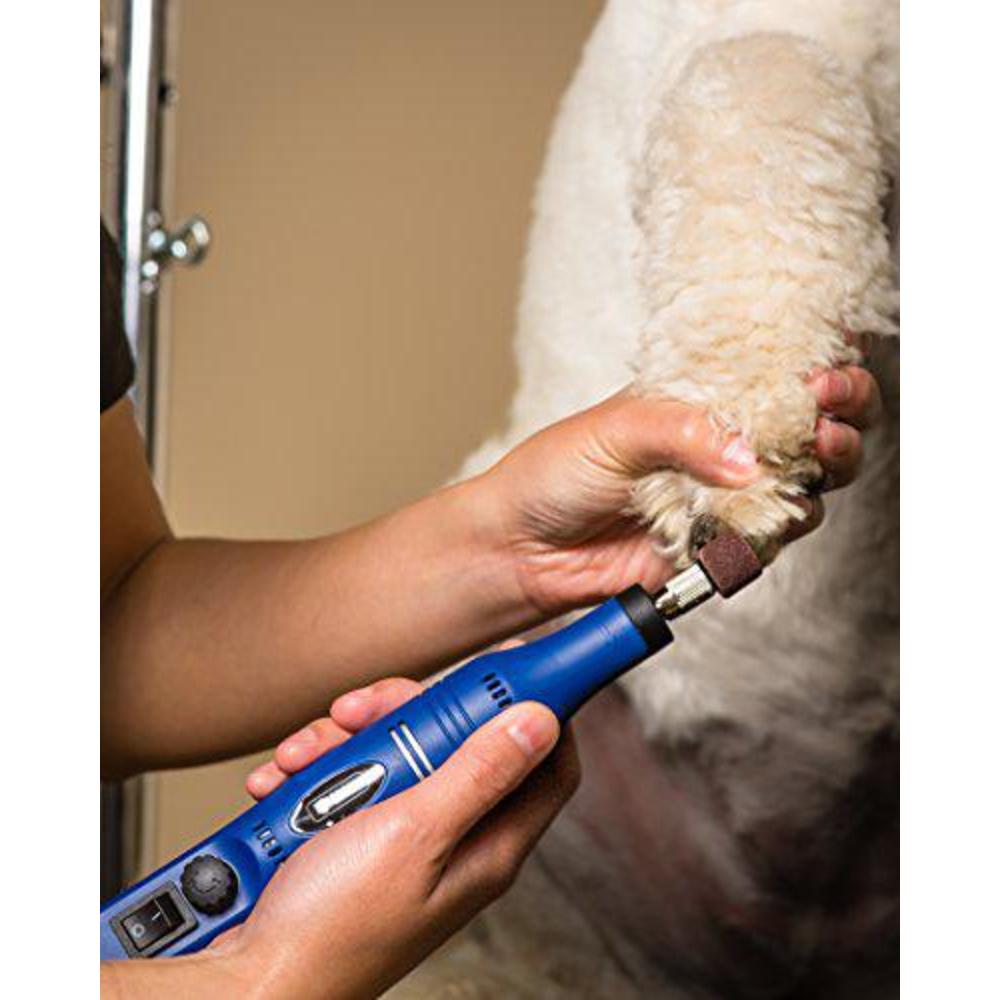 wahl professional animal pet, dog, and cat ultimate nail grinder trimming kit (#5973), blue