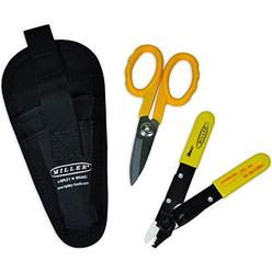miller ma01-7000 kit, fo 103-t-250-j 3-hole fiber optic cable stripping tool and ks-1 kevlar scissors, easily portable tool s