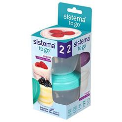 sistema to go collection yogurt food storage containers, pack of 2