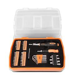 dna motoring tools-00039 general hand tool kit with multi-bit screwdriver hex keys, wrench - orange/black flat head tool set
