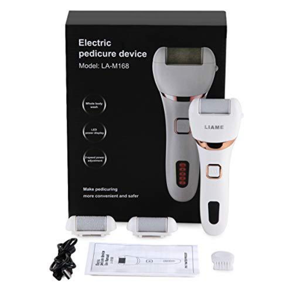 ele ELEOPTION electric callus remover, professional rechargeable foot file pedicure tools for feet - waterproof pedicure kit, hard cracked 