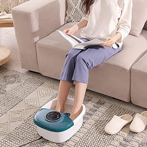 N A foot spa bath massager with heat, bubbles, vibration, 16 removeable roller (not motorized), pedicure foot spa with 95-118? te