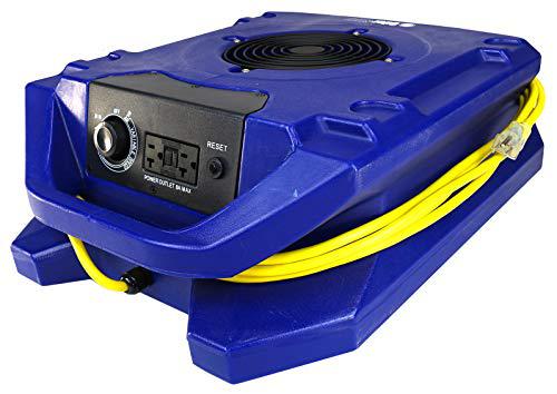 odorstop os1400 - heavy duty low profile air mover, powerful 1400 cfm, low 2 amp allows daisy chaining, variable speed, gfci,