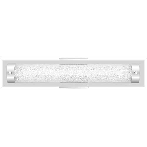 quoizel pcgz8522c glitz beaded glass led bath bar vanity wall lighting, 22 watt, polished chrome (5"h x 22"w)