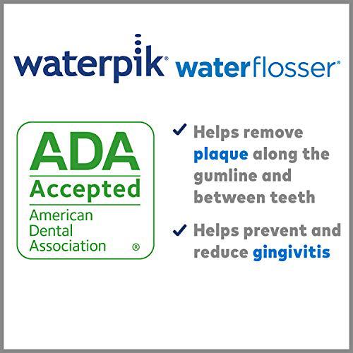waterpik whitening water flosser, white (wf 05) electric oral irrigator flosser whitens teeth gently