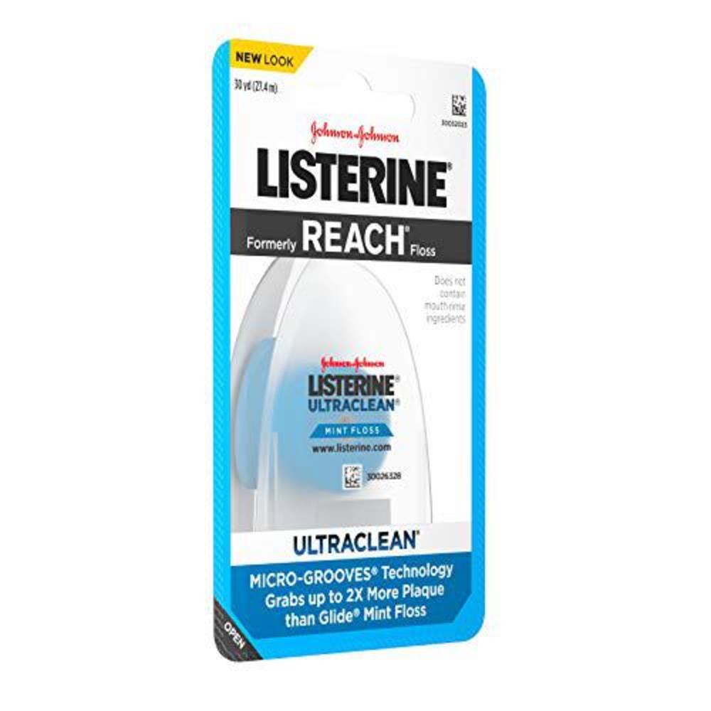 listerine ultraclean dental floss, oral care, mint-flavored, 30 yards ( pack of 7)
