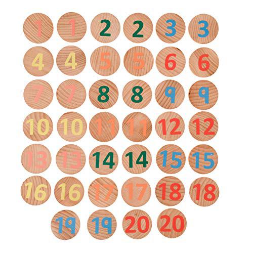 the freckled frog matching pairs - numbers - set of 40 - ages 2+ - wooden memory game for preschoolers and elementary aged ki
