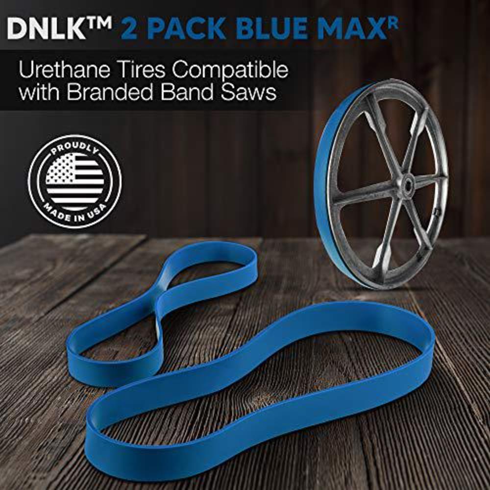 DNLK urethane band saw tires fits - delta 10 inch bandsaw tire x 11/16 inch 10 inch bandsaw tire - 2 pack heavy duty urethane band