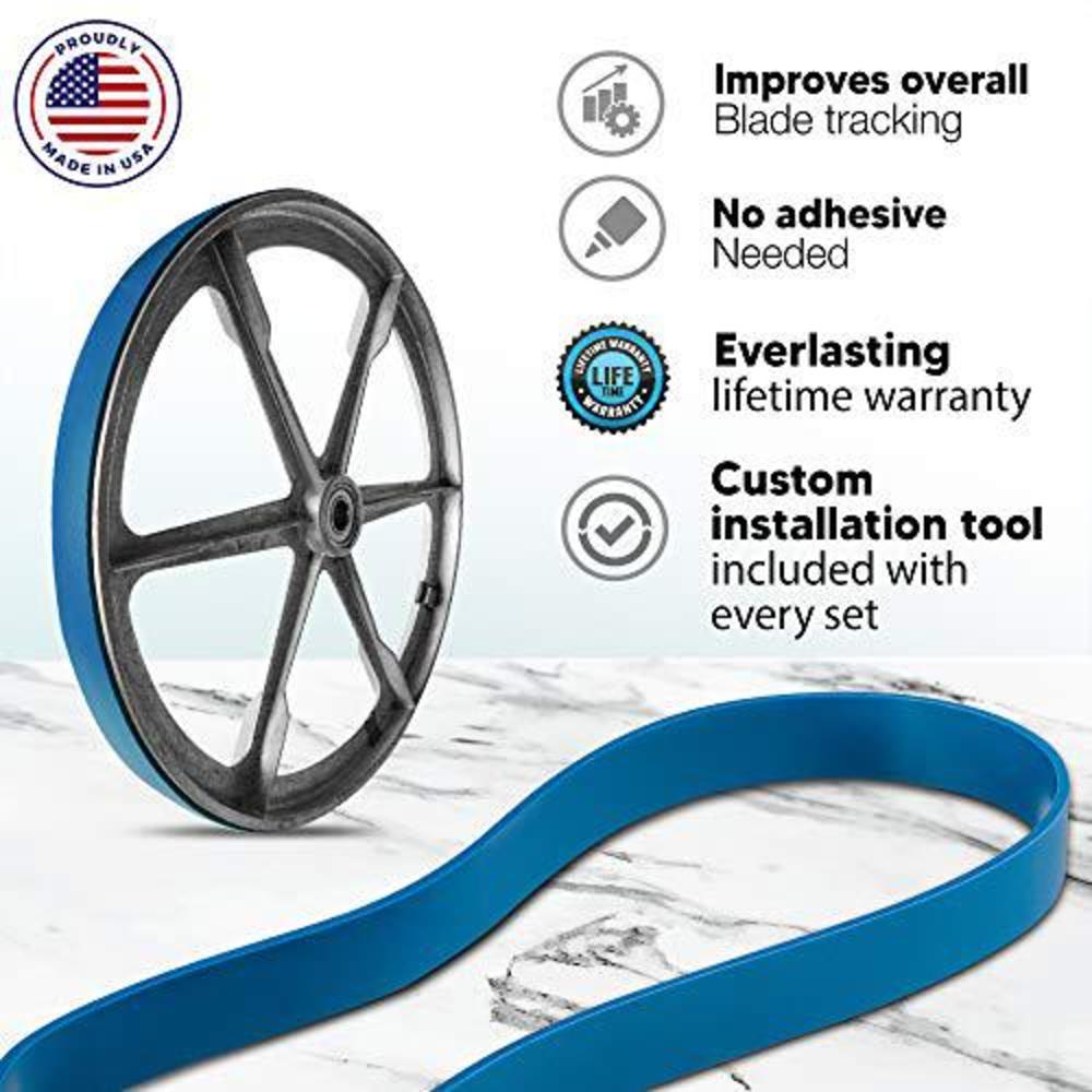 DNLK urethane band saw tires fits - replaces mastercraft part 6722n006 7 1/ - super duty bandsaw wheel tires - made in the usa