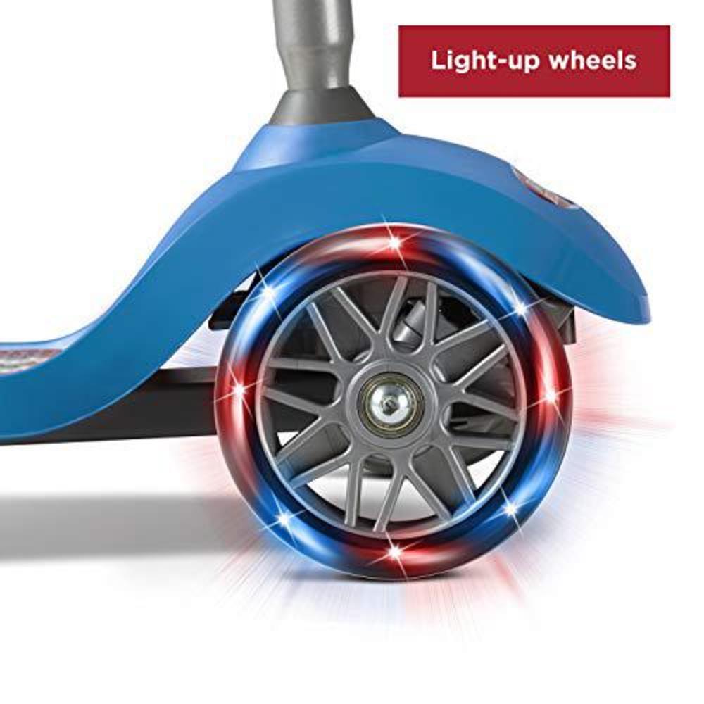 radio flyer lean 'n glide scooter with light up wheels kids scooters blue