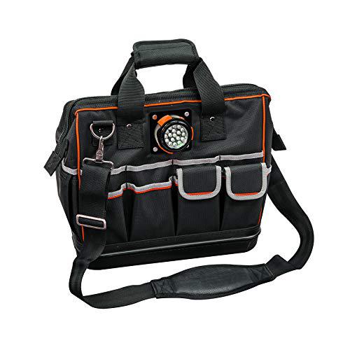 Klein Tools klein 55431 31-pocket tradesman pro lighted tool bag