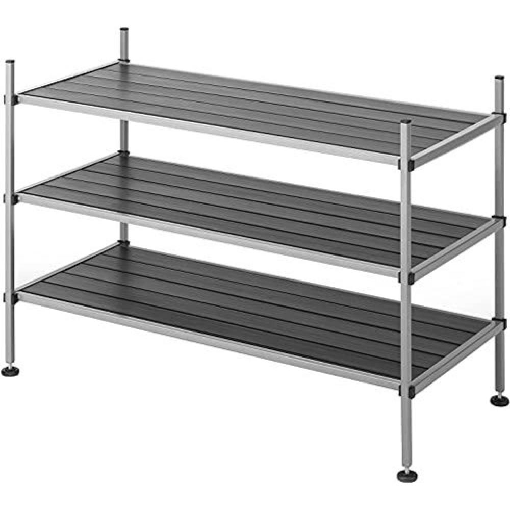 whitmor 3 tier closet storage shelves - shoe rack and home organizer
