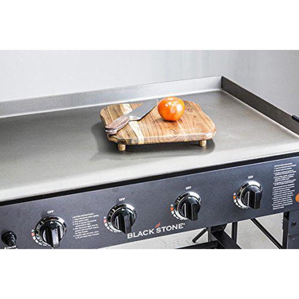 blackstone 1755 accessories premium quality grill board with legs-made from koa wood-designed for top of griddle or counterto