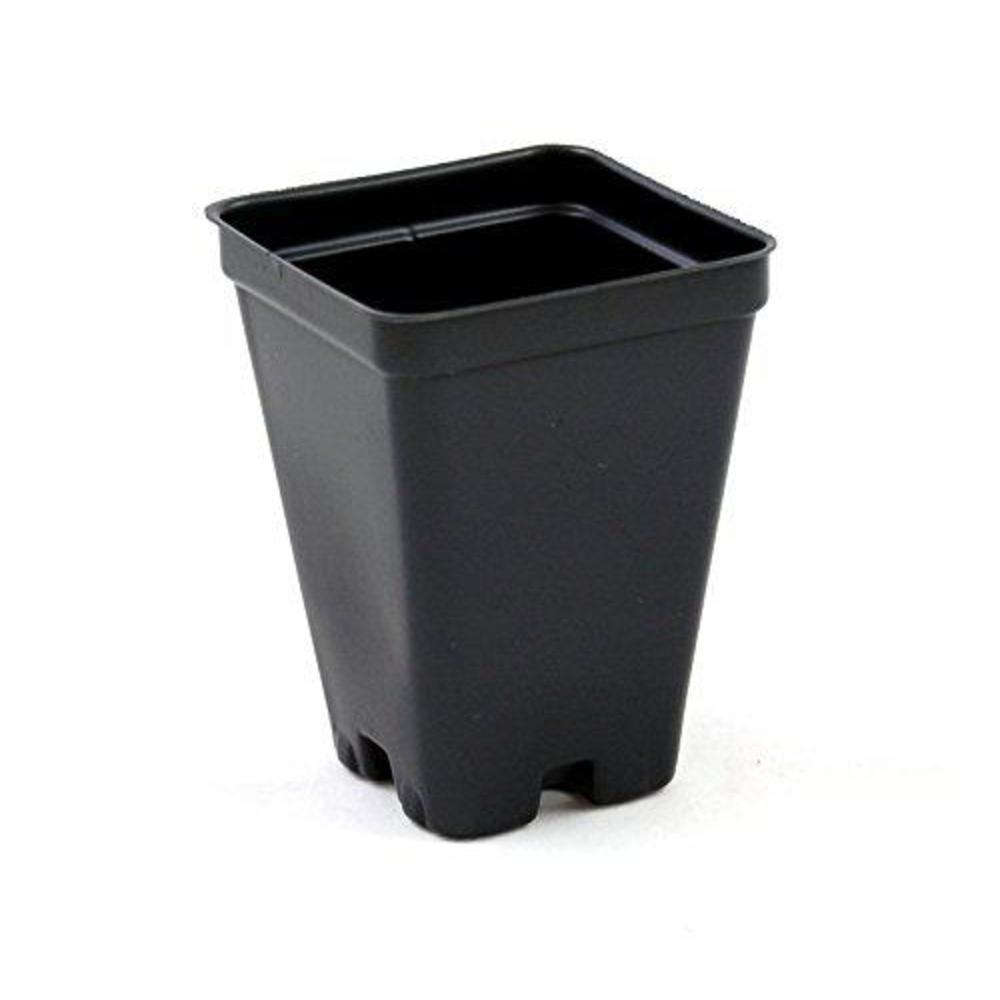 Growers Solution 2.5 inch square greenhouse pots - black - plastic - deep - case of 800 by growers solution