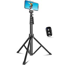 Sensyne 62 Phone Tripod & Selfie Stick, Extendable cell Phone Tripod Stand with Wireless Remote and Phone Holder, compatible wit