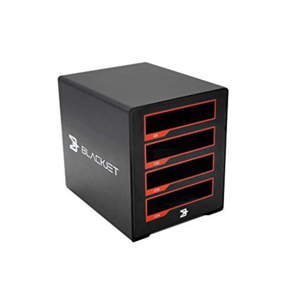 blackjet tx-4ds thunderbolt 3 cinema 4-bay dock system, professional video post production, dit, workflow, 40gbps, editing, s