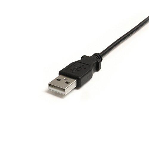 startech.com 3 ft. (0.9 m) right angle usb to mini usb cable - usb 2.0 a to right angle mini b - black - mini usb cable (usb2