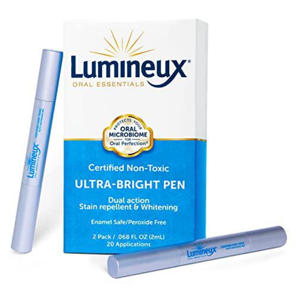 lumineux bright whitening pen - 2-pack - whitening without the harm - dual action stain repellant and whitener - dentist form