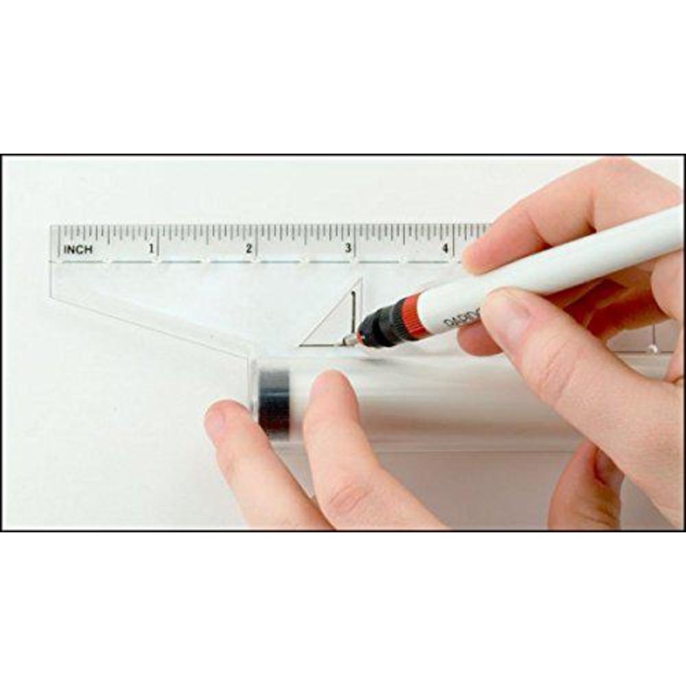 acurit parallel ruler, rolling ruler multiuse for drafting, measuring, drawing, calligraphy art - 12 inch
