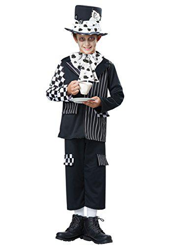 california costumes boys mad hatter child costume black/white, medium