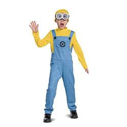 Disguise bob minions costume for kids, official minion jumpsuit outfit with goggles and hat, classic size medium (7-8)