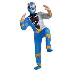 Disguise blue power ranger costume for kids, official power rangers dino fury outfit with mask, child size small (4-6)