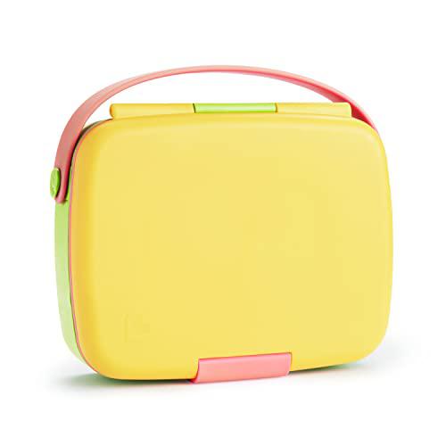 munchkin bento box toddler lunch box, yellow