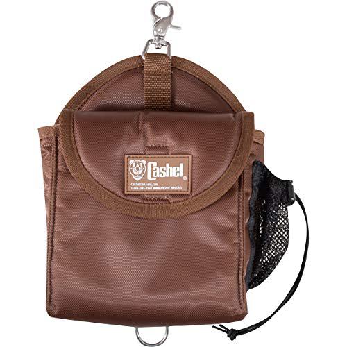 cashel snap-on lunch bag horse saddle accessory - color choice: black, brown or hot leaf (brown)