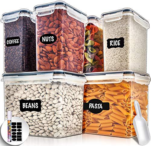 Fullstar large airtight food storage containers with lids - air tight  containers for food flour container kitchen storage containers f