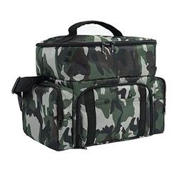 fh group fh1145dark e-z travel? lined camo print lunch cooler bag - reusable lunch box for work, picnics, and camping