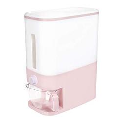 BBg 20 Lbs Pink Rice Dispenser, Plastic Food Storage container, Large Rice Storage container with Lid, Moisture Proof Household 