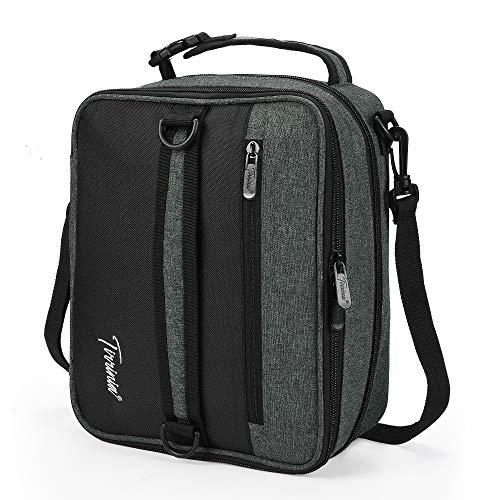 Tirrinia expandable insulated lunch bag, leakproof flat lunch cooler tote with shoulder strap for men and women, suitable for work & o