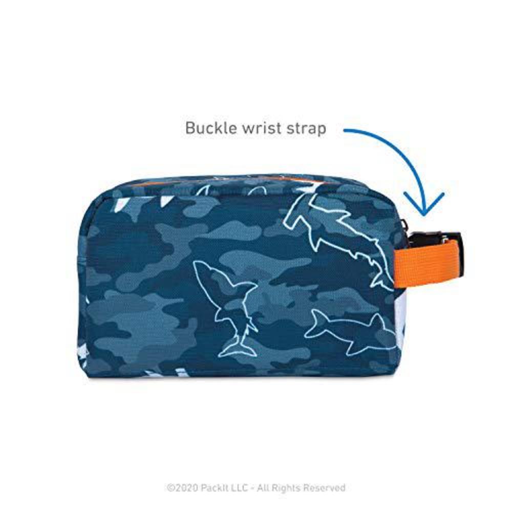 PackIt Cool packit freezable reusable snack box, camo sharks (pko-sx-cas)