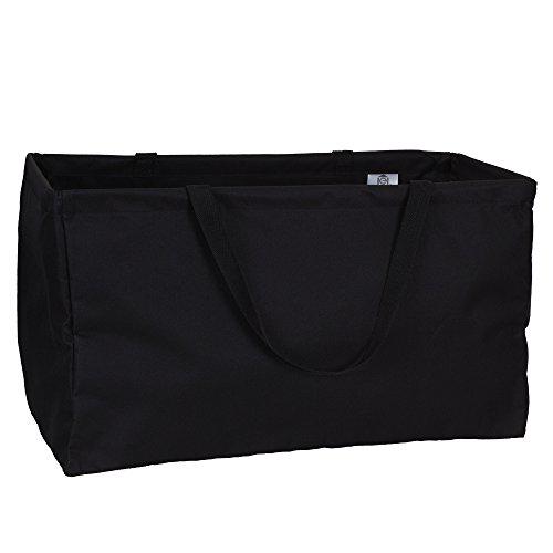 Household Essentials 2212-1 Krush Canvas Utility Tote | Reusable Grocery Shopping Bag | Laundry Carry Bag | Black