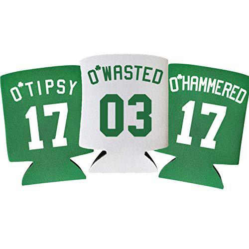 Capital City Commerce funny st. patrick's day coolies - o'tipsy o'wasted o'hammered - st. patrick's day coolie set - st. paddy's day party (o'tipsy