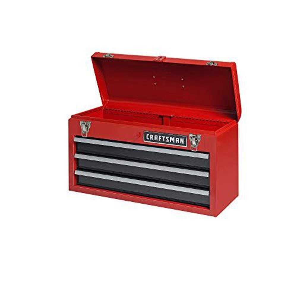 craftsman storage craftsman 3-drawer metal portable chest toolbox red