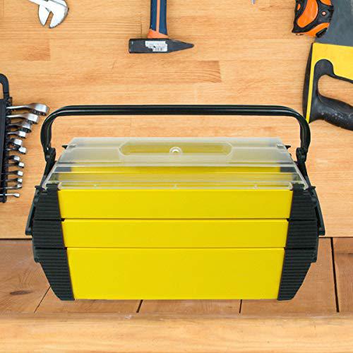 stalwart 75-3082 hawk deluxe steel and plastic tool box 18 by 80.25 by 80.75-inch